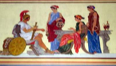 Оформление римского зала в Эрмитаже. По рисункам Лео фон Кленц выполнено русскими художниками в 19 веке. (Фото Лимарева В.Н.) 
