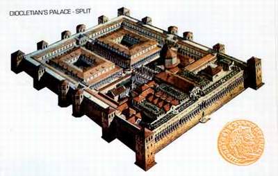 Дворец Диоклетиана в Салоне (Далмация) Реконструкция.(совренная Харватия)