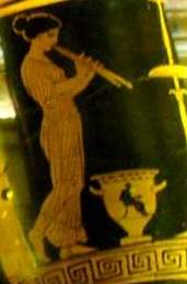  У погребальной урны. Рисунок на римкой вазе.  Эрмитаж. (Фото Лимарева В.Н.)