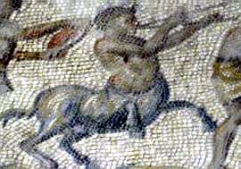  Кентавр. Мозаика римского периода в Ципори (Палистина). 4 в н.э. Фото Лимарева В.Н.