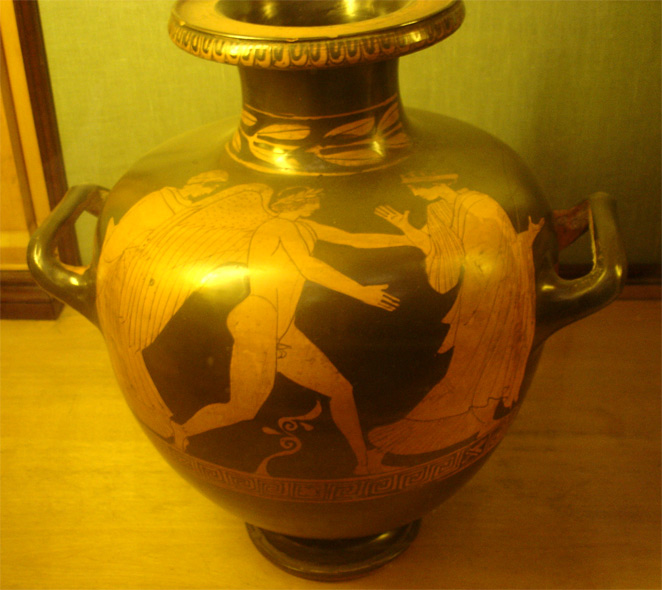 Эротическая сцена. Древнегреческая ваза 3-4 век до н.э. Эрмитаж.(Фото Лимарева)