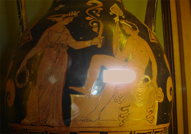 Эротическая сцена. Древнегреческая ваза 3-4 век до н.э. Эрмитаж.(Фото Лимарева)