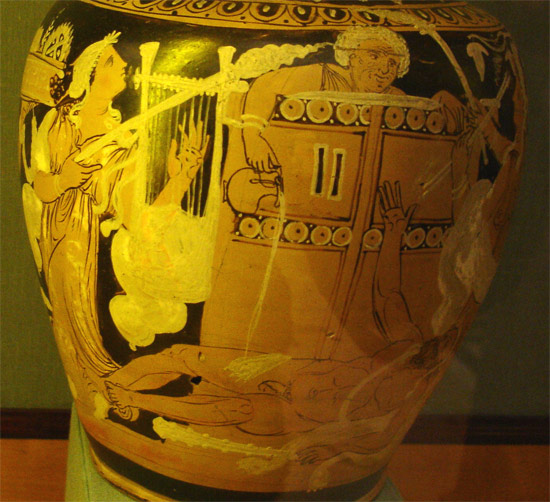 Оргия римлян. Римская ваза 2-3 века. Эрмитаж.(Фото Лимарева В.Н.)
