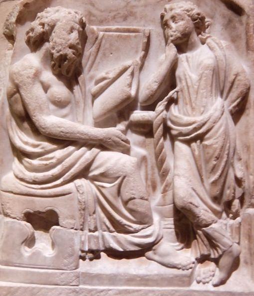 Поэт и муза. Рим, начало 3 века  н.э. Эрмитаж. Фото Лимарева В.Н.