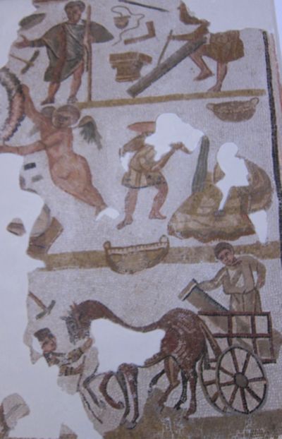 Жизнь в Римской провинции. Мозаика 3-4 века. Тунис. Фото Лимарева В.Н.