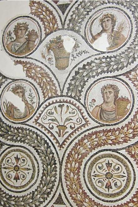 Изобилие.(Мозаика.). Древний Рим. 3 век. Тунис. (Фото Лимарева В.Н.) 