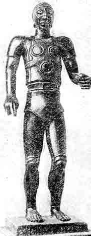 Самнитский воин. Бронзовая статуя 5 в до н.э.